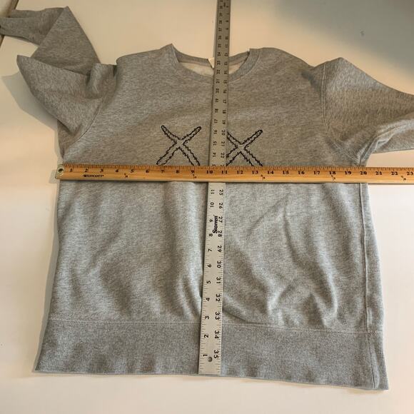 Uniqlo x KAWS Sesame Street Sweater Womens S Small Gray Crew Graphic Pullover - Picture 8 of 13